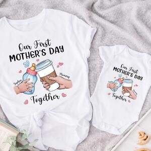 Personalized Our First Mother Day Together Shirt, 1St Mother
